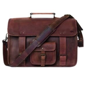 Buffalo Jackson Roosevelt Leather Briefcase Laptop Messanger Bag